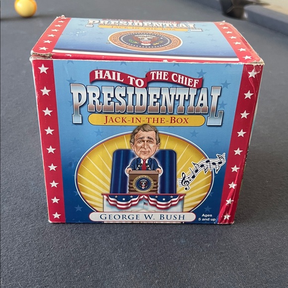 Presidential Jack-in-the-Box Toy George W. Bush new in box #B-24 bag - Picture 3 of 4